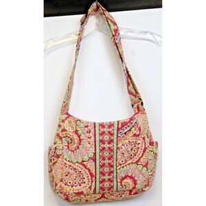 Vera Bradley Capri Melon Paisley Pink Purse Handbag Adjustable Strap Pockets S/M